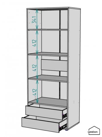 Шкаф Linnea MHR-2-3 2050х800х510 (Графит-М 11.1.25) в Заречном - zarechnyj.mebel-e96.ru