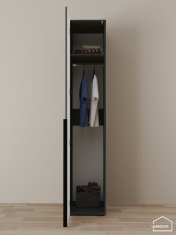 Шкаф Linnea MHR-1 2050х400х510 (Графит-М 11.1.25) в Заречном - zarechnyj.mebel-e96.ru