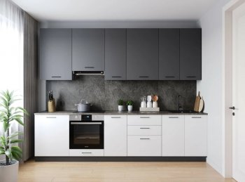 Кухонный гарнитур высокий Лофт 3000 мм (Санвут) в Заречном - zarechnyj.mebel-e96.ru