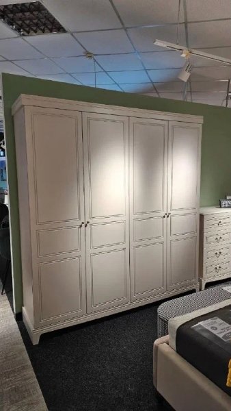 Шкаф 2000 мм распашной ШР-4 Лорето, льняной (БМ) в Заречном - zarechnyj.mebel-e96.ru