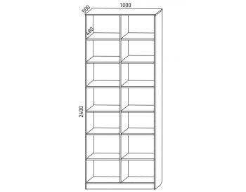 Шкаф распашной 1000 мм М6-2.4 Б+Б 100 + антресоль (М6) в Заречном - zarechnyj.mebel-e96.ru