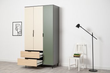 Шкаф 1200 мм Марвэл 16.317.03 зеленый (Моби) в Заречном - zarechnyj.mebel-e96.ru