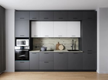 Кухонный гарнитур Меренга 3400 мм МДФ (Санвут) в Заречном - zarechnyj.mebel-e96.ru