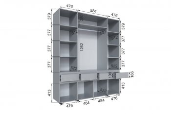 Шкаф 2000 мм Мерида серый камень/графит (Микон) в Заречном - zarechnyj.mebel-e96.ru