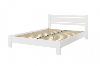 Кровать из массива Милс белый античный (БМ) в Заречном - zarechnyj.mebel-e96.ru