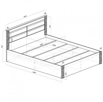 Кровать двуспальная Монако КР-16 кашемир (БТС) в Заречном - zarechnyj.mebel-e96.ru