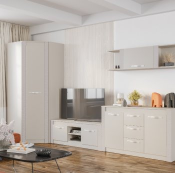 Стенка Монако Кашемир комп.2 (модульная) (БТС) в Заречном - zarechnyj.mebel-e96.ru