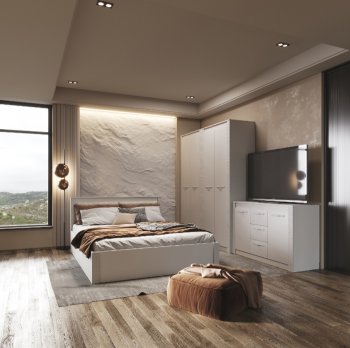 Спальный гарнитур Монако Кашемир (модульный) (БТС) в Заречном - zarechnyj.mebel-e96.ru