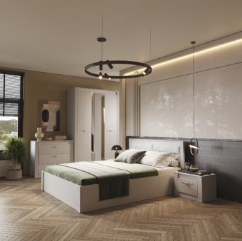 Спальный гарнитур Монако Кашемир (модульный) (БТС) в Заречном - zarechnyj.mebel-e96.ru