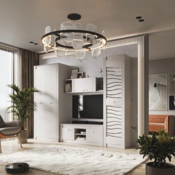 Стенка Монако Кашемир комп.3 (модульная) (БТС) в Заречном - zarechnyj.mebel-e96.ru