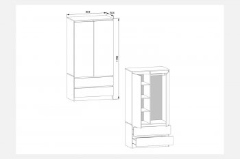 Шкаф 900 мм с антресолью Мори (ДСВ) в Заречном - zarechnyj.mebel-e96.ru