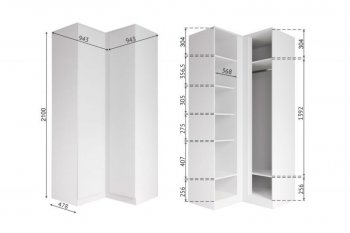 Угловой шкаф Мори графит (ДСВ) в Заречном - zarechnyj.mebel-e96.ru