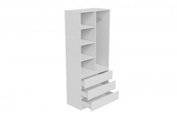 Шкаф 900 мм Мори 900.2 белый высота 2100 мм (ДСВ) в Заречном - zarechnyj.mebel-e96.ru