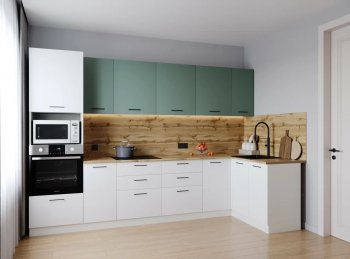 Угловой кухонный гарнитур Муссон 3200*1400 мм (Санвут) в Заречном - zarechnyj.mebel-e96.ru