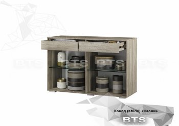 Комод КМ-10 Наоми графит (БТС) в Заречном - zarechnyj.mebel-e96.ru