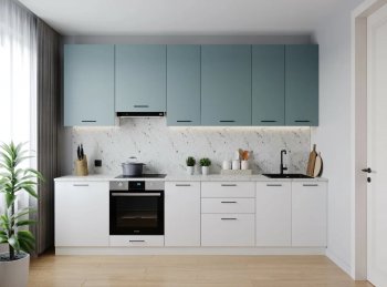 Кухонный гарнитур высокий Ниагара 3000 мм ЛДСП/МДФ (Санвут) в Заречном - zarechnyj.mebel-e96.ru