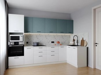 Угловой кухонный гарнитур Ниагара 3200*1400 мм МДФ/ЛДСП Sanvut в Заречном - zarechnyj.mebel-e96.ru