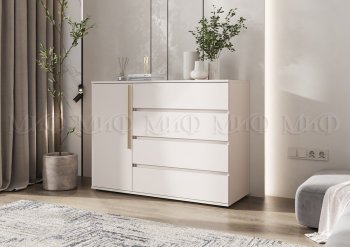 Комод 1 дверь 4 ящика (1200) Норд, кашемир (Миф) в Заречном - zarechnyj.mebel-e96.ru