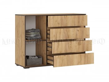 Комод 1 дверь 4 ящика (1200) Норд, дуб крафт (Миф) в Заречном - zarechnyj.mebel-e96.ru