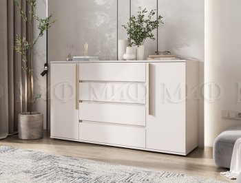 Комод 2 двери 4 ящика (1600) Норд, кашемир (Миф) в Заречном - zarechnyj.mebel-e96.ru