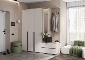 Прихожая Норд+Шкаф 1200, крафт серый/кашемир (Миф) в Заречном - zarechnyj.mebel-e96.ru