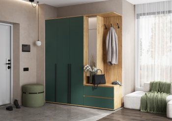 Прихожая Норд+Шкаф 1200, крафт/изумруд (Миф) в Заречном - zarechnyj.mebel-e96.ru