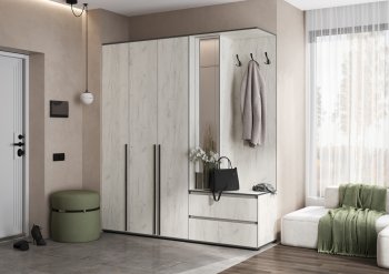 Прихожая Норд+Шкаф 1200, крафт белый (Миф) в Заречном - zarechnyj.mebel-e96.ru