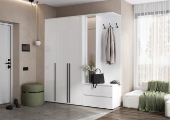 Прихожая Норд+Шкаф 1200, белый (Миф) в Заречном - zarechnyj.mebel-e96.ru