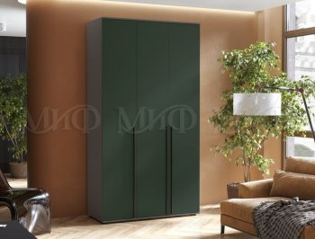 Шкаф 1200 мм 3-х ств. Норд графит/изумруд (Миф) в Заречном - zarechnyj.mebel-e96.ru