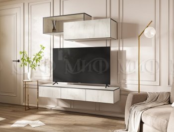 Стенка Норд-2 дуб крафт белый (Миф) в Заречном - zarechnyj.mebel-e96.ru