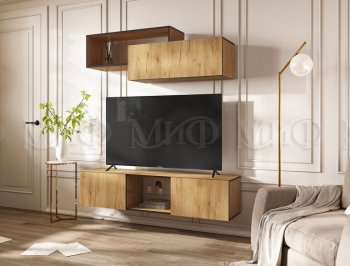 Стенка Норд-1 дуб крафт (Миф) в Заречном - zarechnyj.mebel-e96.ru