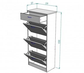 Обувница W23 (Белый) в Заречном - zarechnyj.mebel-e96.ru