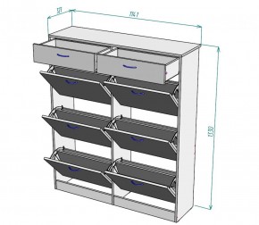 Обувница W27 (Белый) в Заречном - zarechnyj.mebel-e96.ru