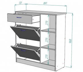 Обувница W33 (Белый) в Заречном - zarechnyj.mebel-e96.ru