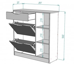 Обувница W34 (Белый) в Заречном - zarechnyj.mebel-e96.ru