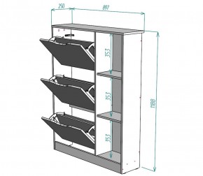 Обувница W38 (Белый) в Заречном - zarechnyj.mebel-e96.ru