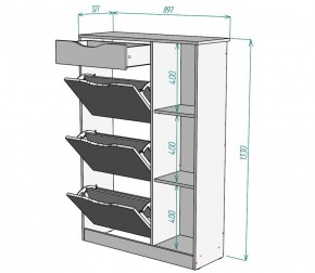 Обувница W42 (Белый) в Заречном - zarechnyj.mebel-e96.ru