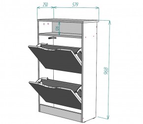 Обувница W6 (Белый) в Заречном - zarechnyj.mebel-e96.ru