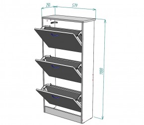 Обувница W7 (Белый) в Заречном - zarechnyj.mebel-e96.ru