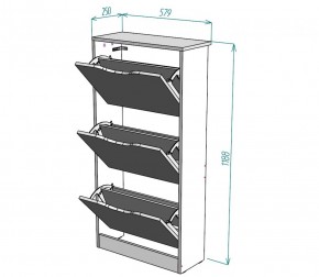 Обувница W8 (Белый) в Заречном - zarechnyj.mebel-e96.ru