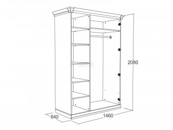 Шкаф 1500 мм Ольга-18 в Заречном - zarechnyj.mebel-e96.ru