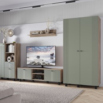 Тумба под ТВ Олива ТБ-09 эвкалипт софт (БТС) в Заречном - zarechnyj.mebel-e96.ru