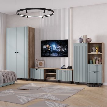 Стенка Олива комп.3 шарли бриз (БТС) в Заречном - zarechnyj.mebel-e96.ru