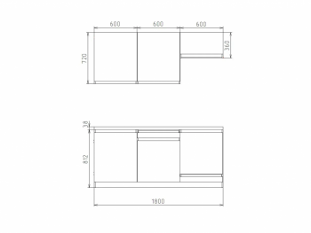 Кухонный гарнитур 1800 мм Ольвия-8 (Росток) в Заречном - zarechnyj.mebel-e96.ru