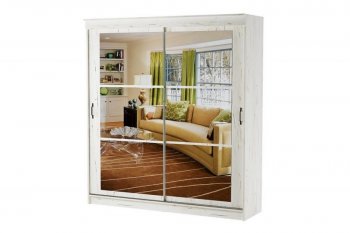 Шкаф-купе 1800 мм Орион крафт белый(Памир) в Заречном - zarechnyj.mebel-e96.ru