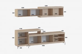 Стенка Оскар ТВ7 сонома (Генезис) в Заречном - zarechnyj.mebel-e96.ru