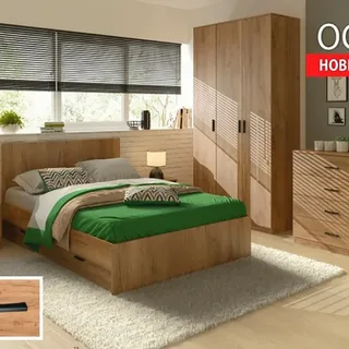 Кровать с ящиками Осло дуб (Риннер) в Заречном - zarechnyj.mebel-e96.ru | фото