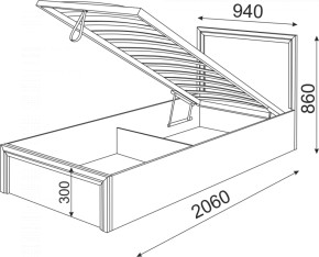 Кровать с ПМ Остин Модуль 22 (Риннер) в Заречном - zarechnyj.mebel-e96.ru