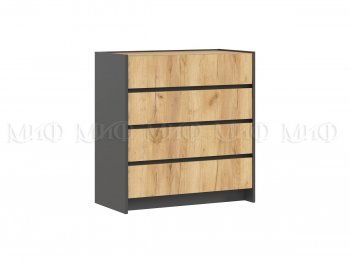 Комод 4ящ. Остин крафт/графит (Миф) в Заречном - zarechnyj.mebel-e96.ru
