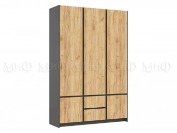 Шкаф 1500 мм Остин крафт/графит (Миф) в Заречном - zarechnyj.mebel-e96.ru